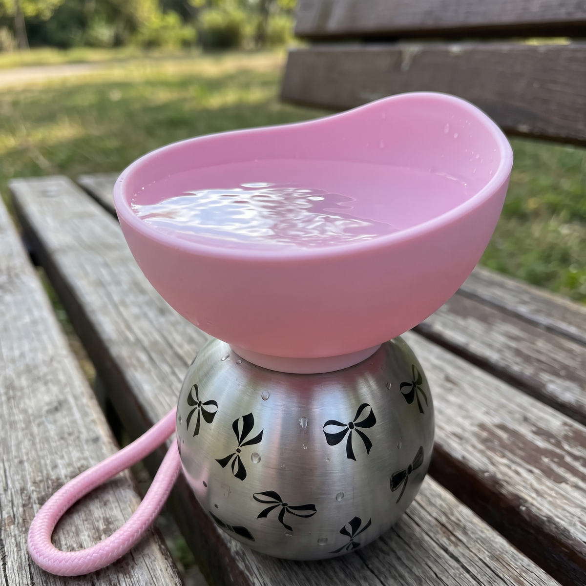 Trail Portable Dog Water Bottle drinking section close-up