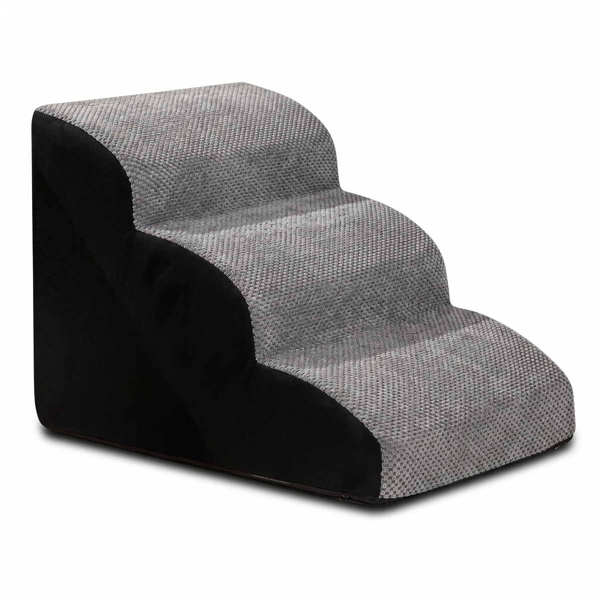 Hop 3-Step Memory Foam Pet Stairs on white background