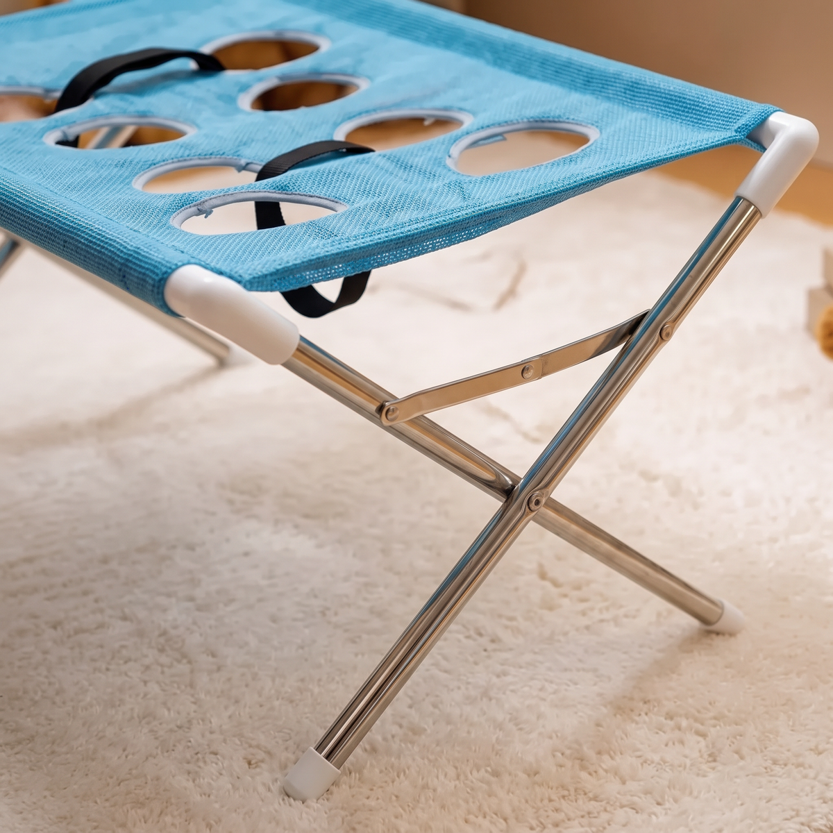 Steady Dog Grooming Hammock leg openings close-up