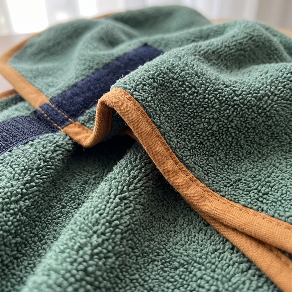 Snuggle Quick-Dry Dog Bathrobe Towel towelling close-up