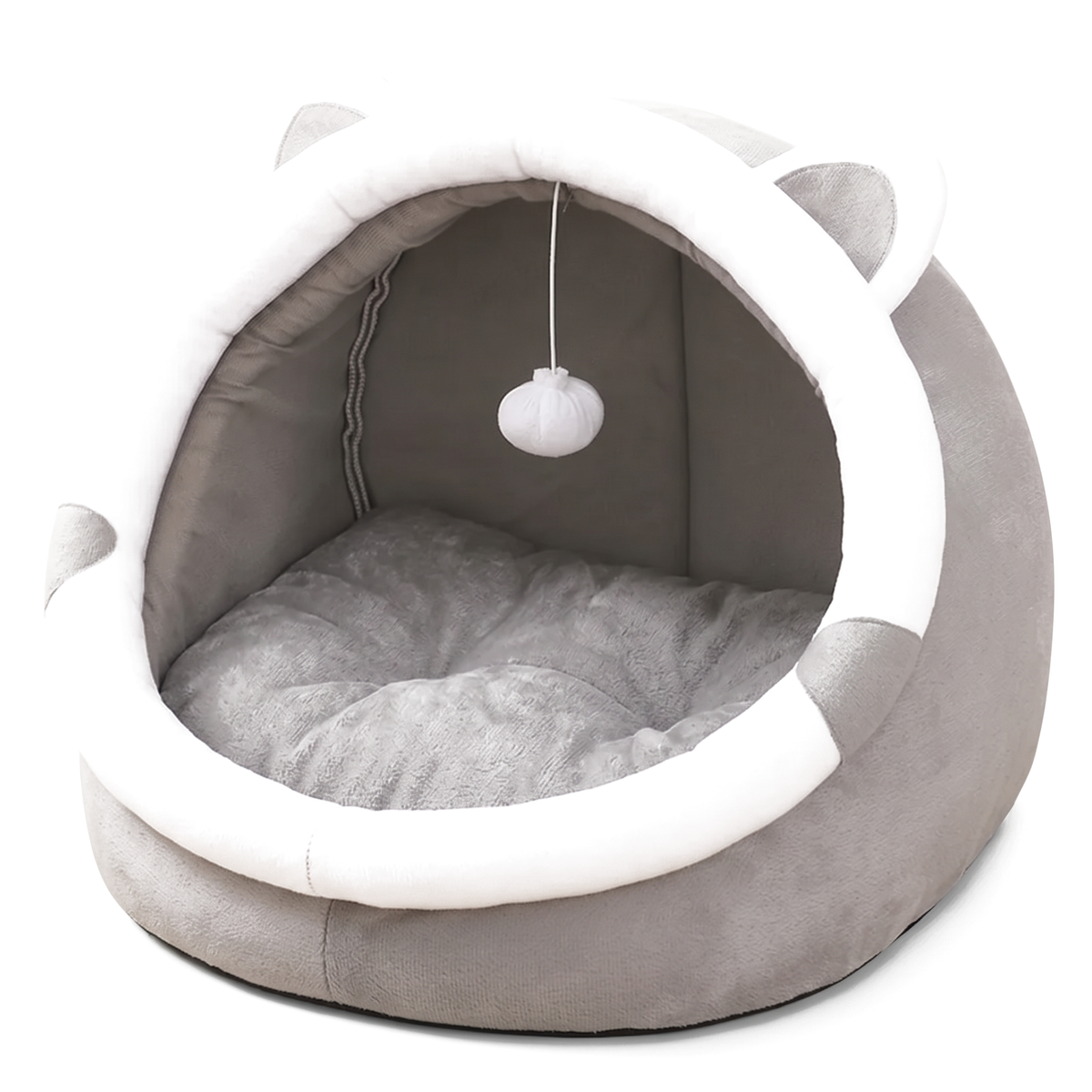 Cocoon Self-Warming Cat Tent Bed on white background