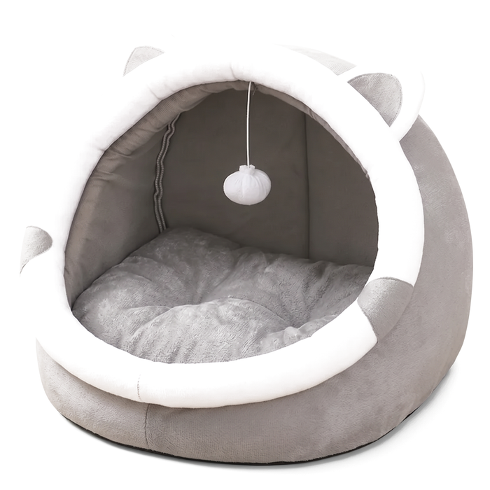 Cocoon Self-Warming Cat Tent Bed on white background
