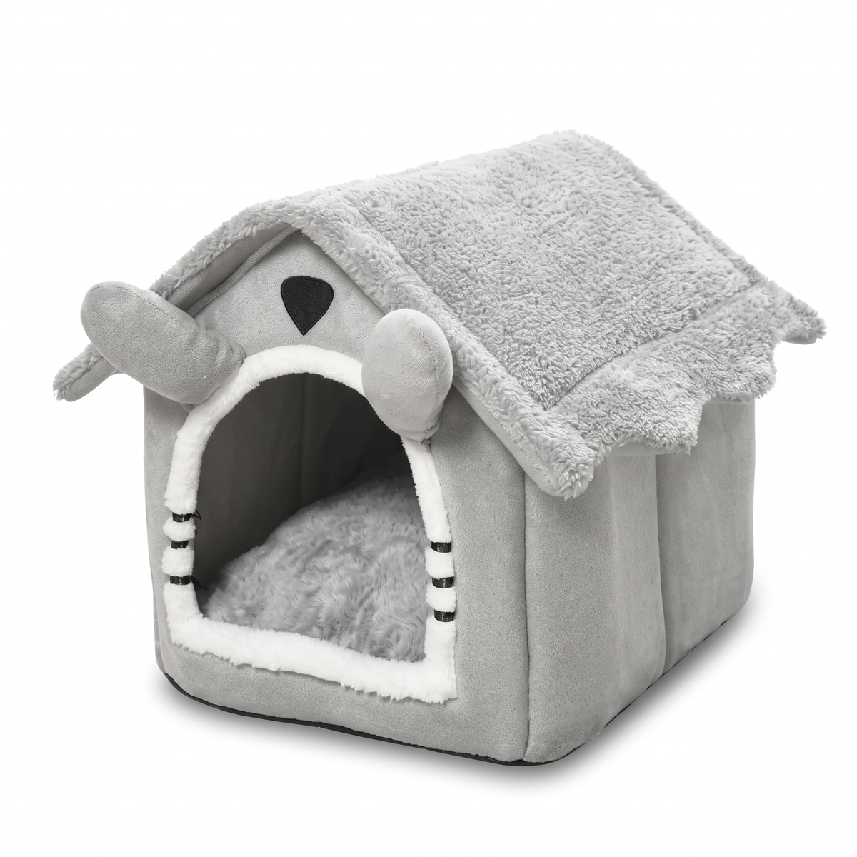 Nook Semi-Enclosed Cat House Bed on white background