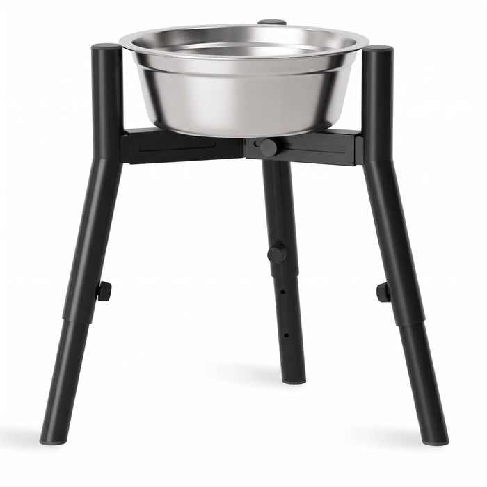 Raise Adjustable Elevated Dog Bowl Stand on white background