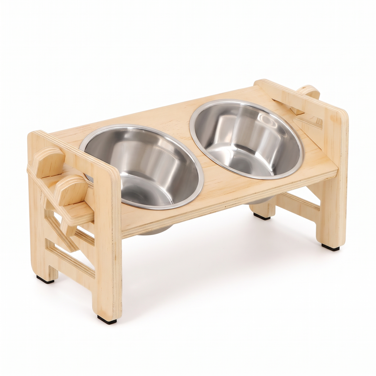 Tilt Elevated Cat Bowl Stand on white background
